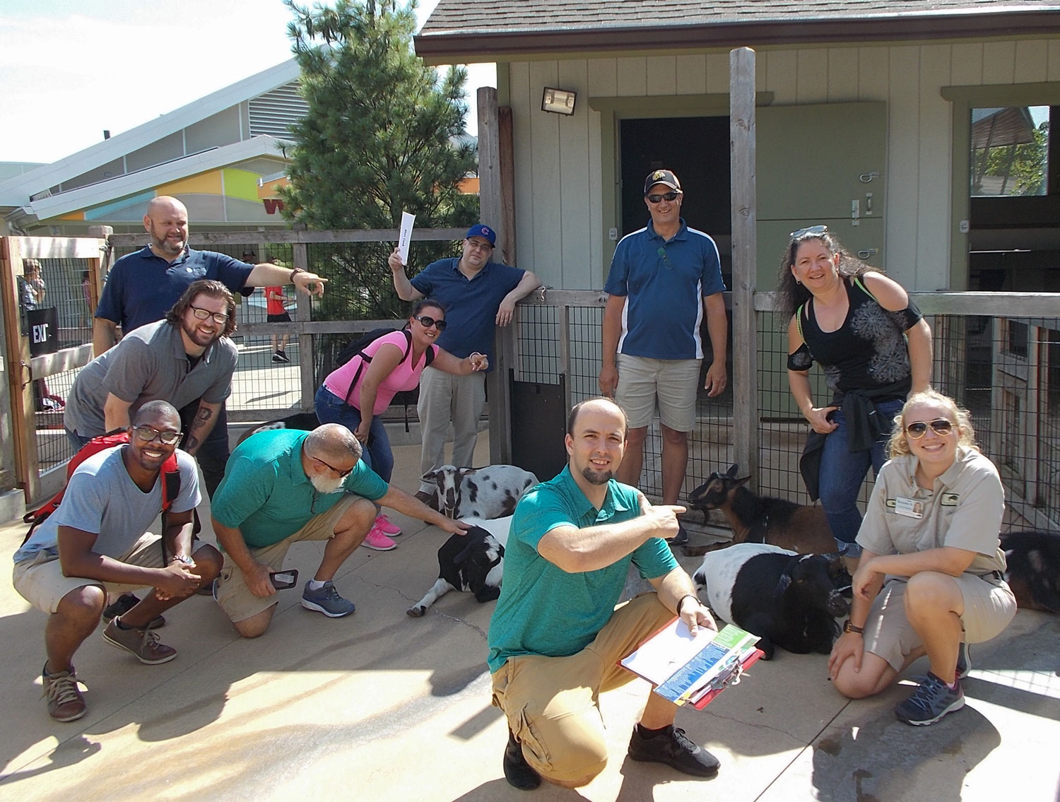 Team Hungry Lions learning more about goats that they would have liked to.