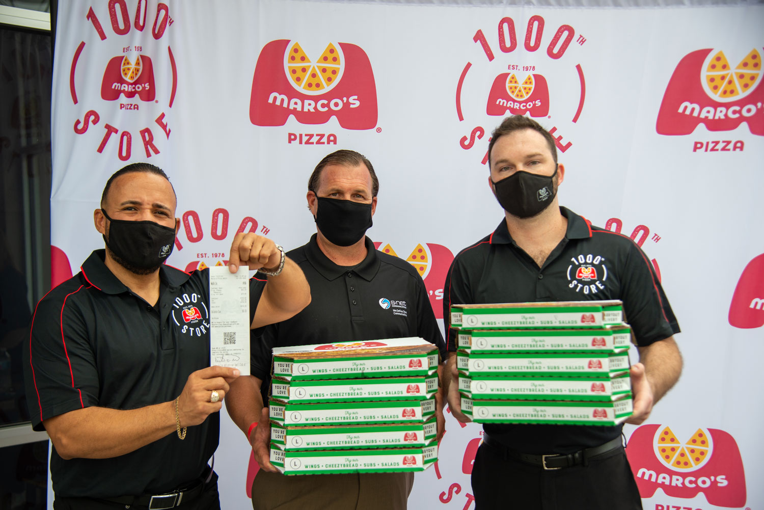 S-NET Communications became the first customer of the 1000th Marco's Pizza location.
