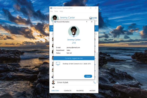 Log In and Customize Your Profile in S-NET Connect Video