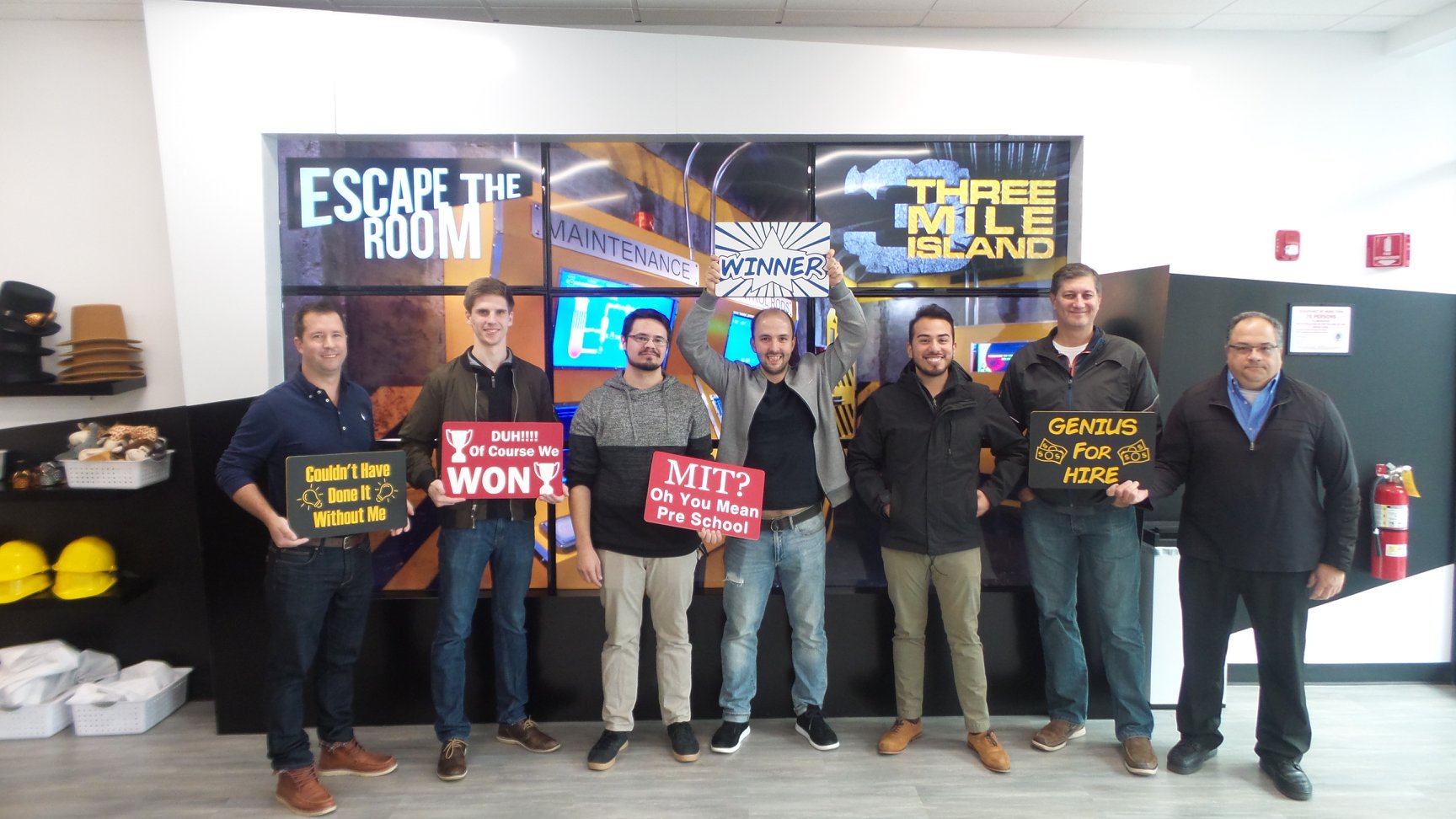 Escape Room Winning Team S-NET Communications.