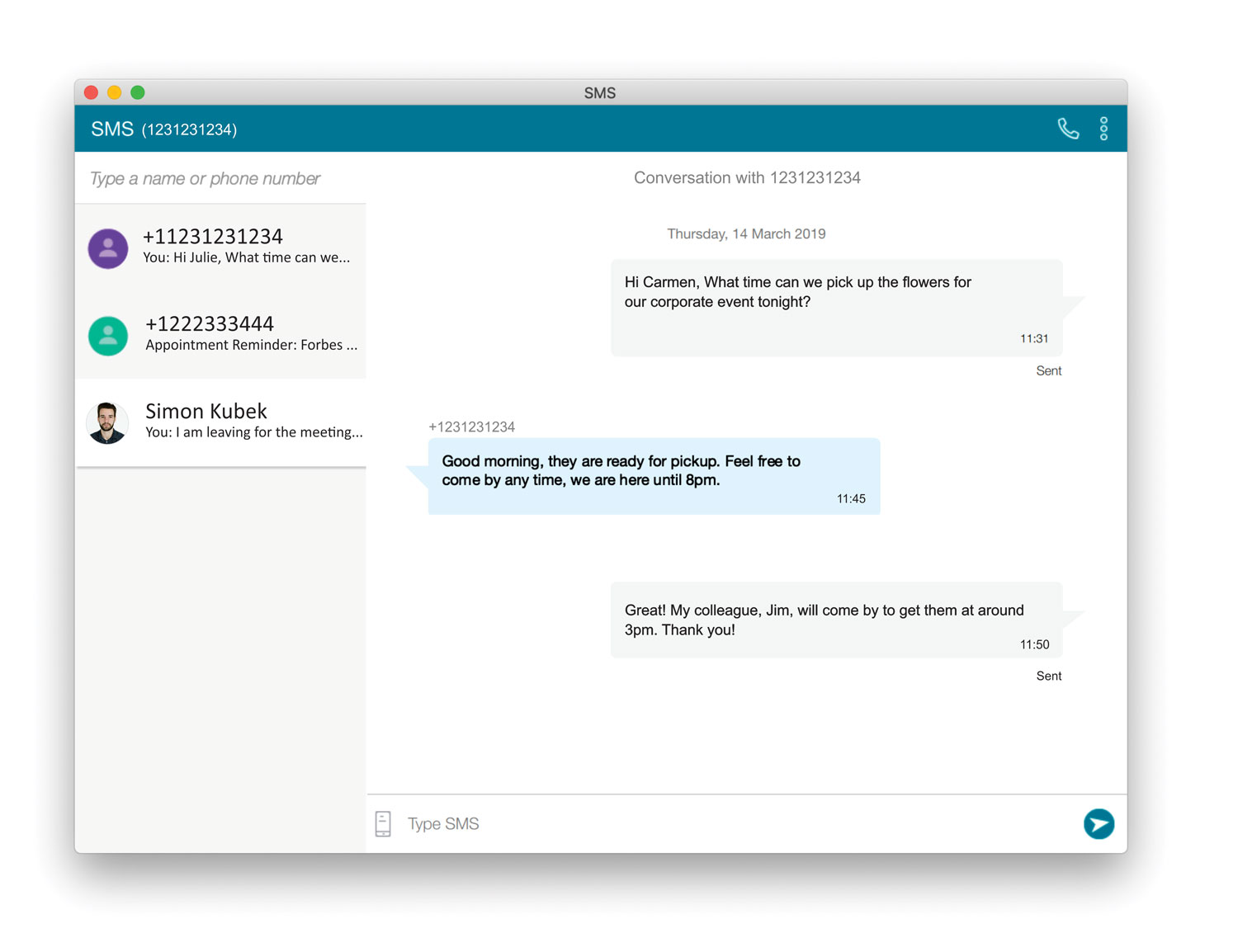 VoIP Text Messaging - Softphone Desktop Application
